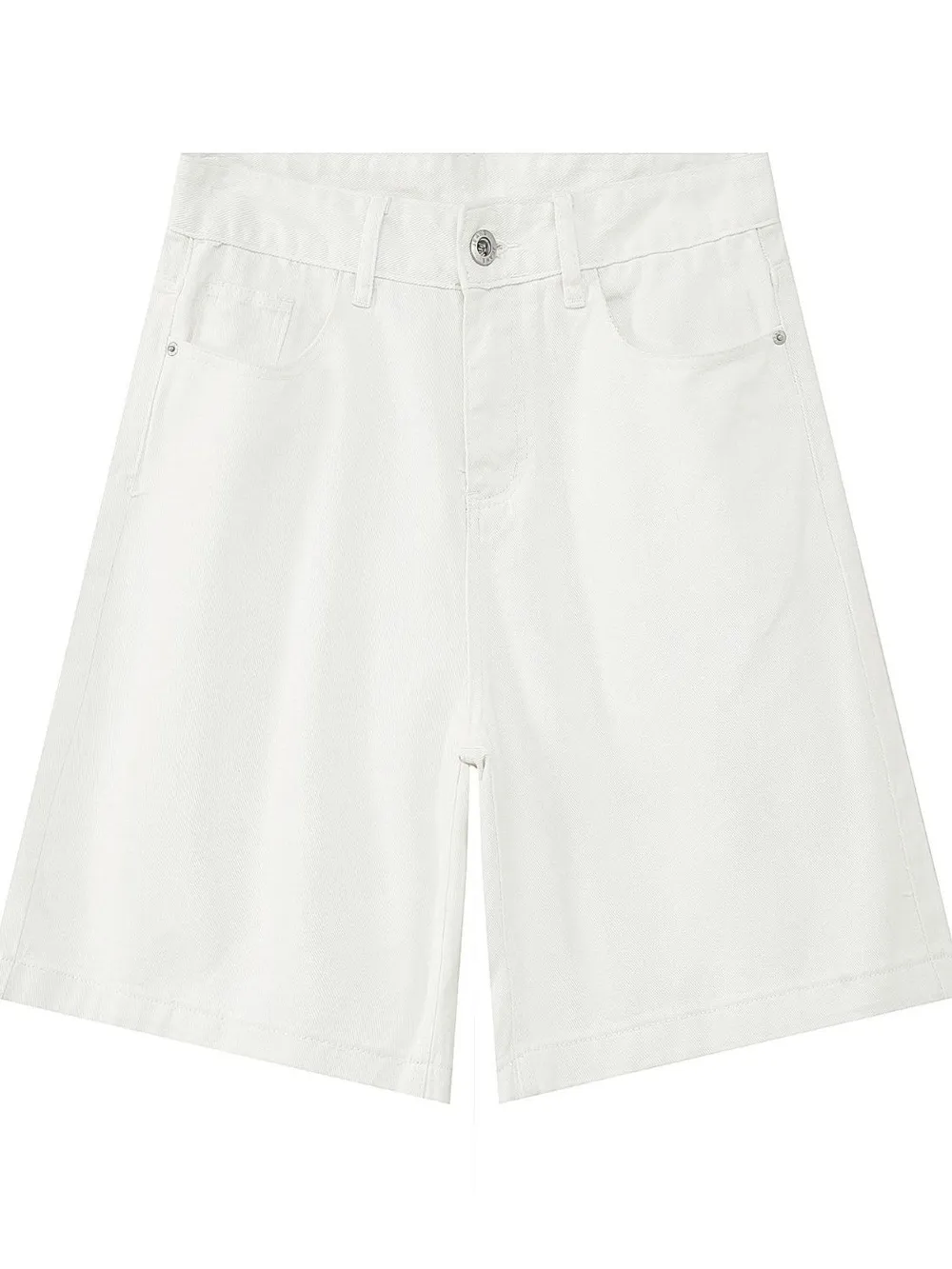 Men's Washed Denim Shorts with Pockets, image 10