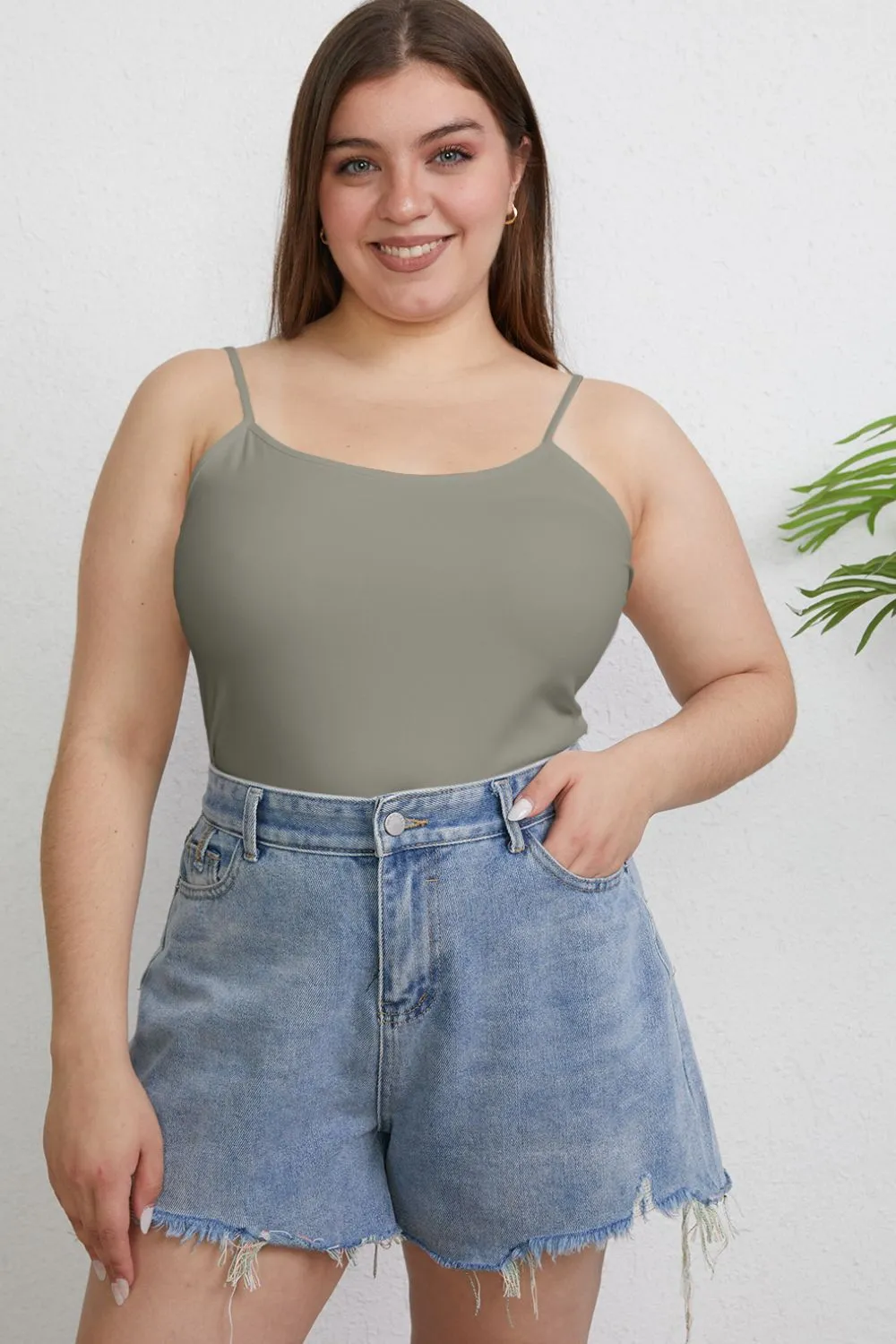 Full Size Round Neck Slim Cami Plus Size, image 28