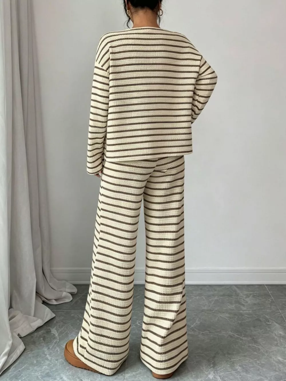 Striped Relaxed Fit Top and Pants Set, image 13