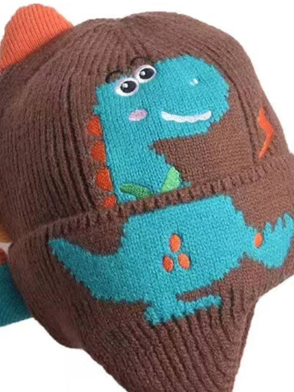 Children's Dinosaur Knitted Hat, image 4