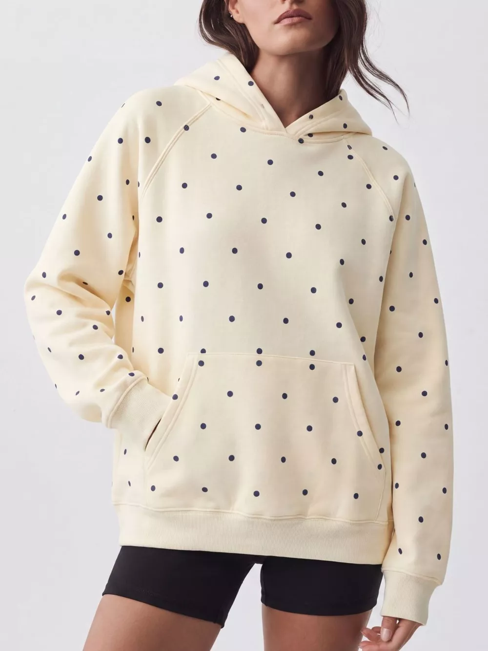 Polka Dot Kangaroo Pocket Hoodie, image 5