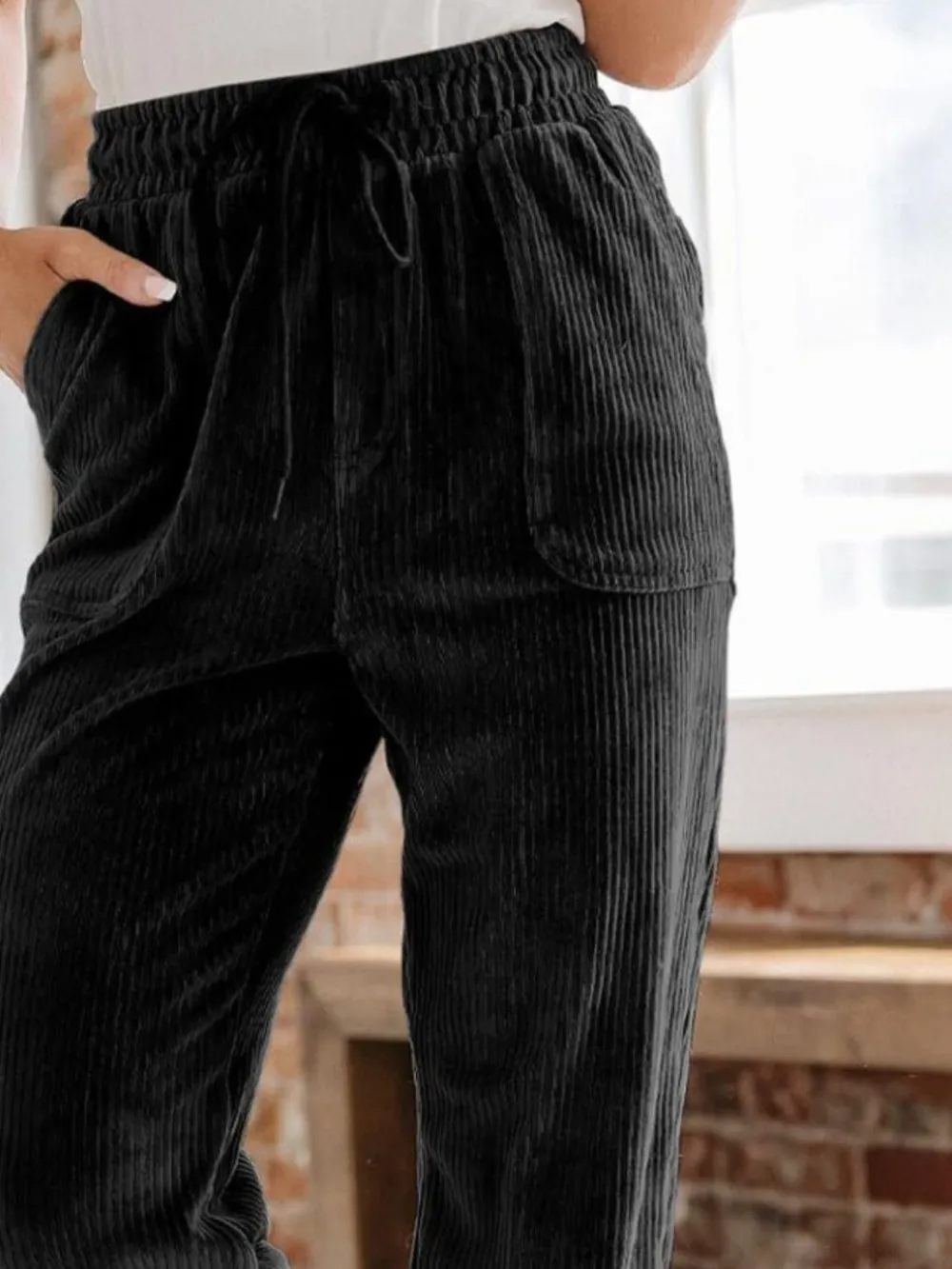 Drawstring Pants with Pockets, image 6