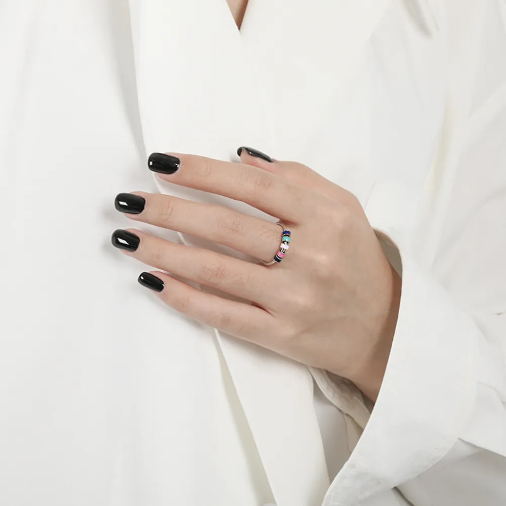 925 Sterling Silver Oil Drip Ring, image 3