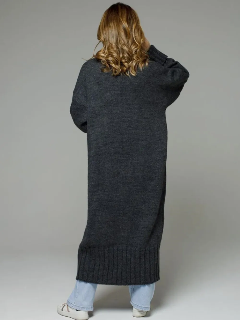 Pocketed Open Front Dropped Shoulder Cardigan, image 8