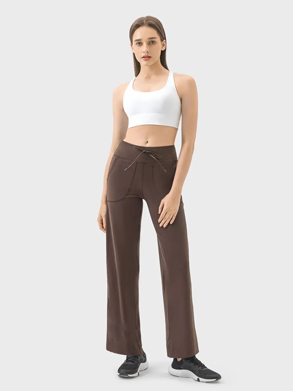 Drawstring Active Pants with Pockets, image 8
