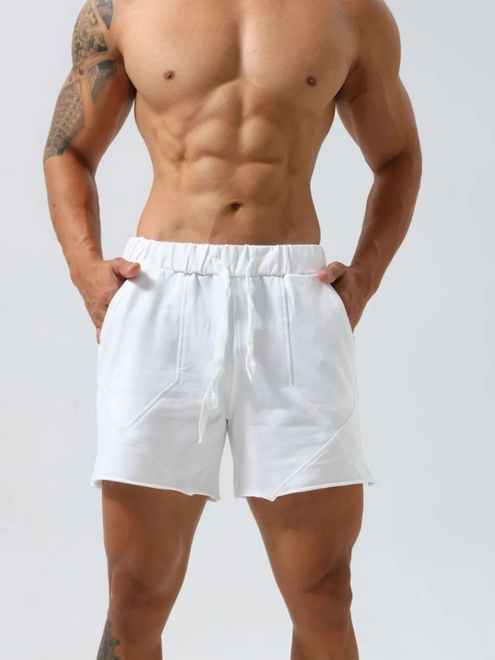 Men's Plus Size Drawstring Elastic Waist Shorts, image 3