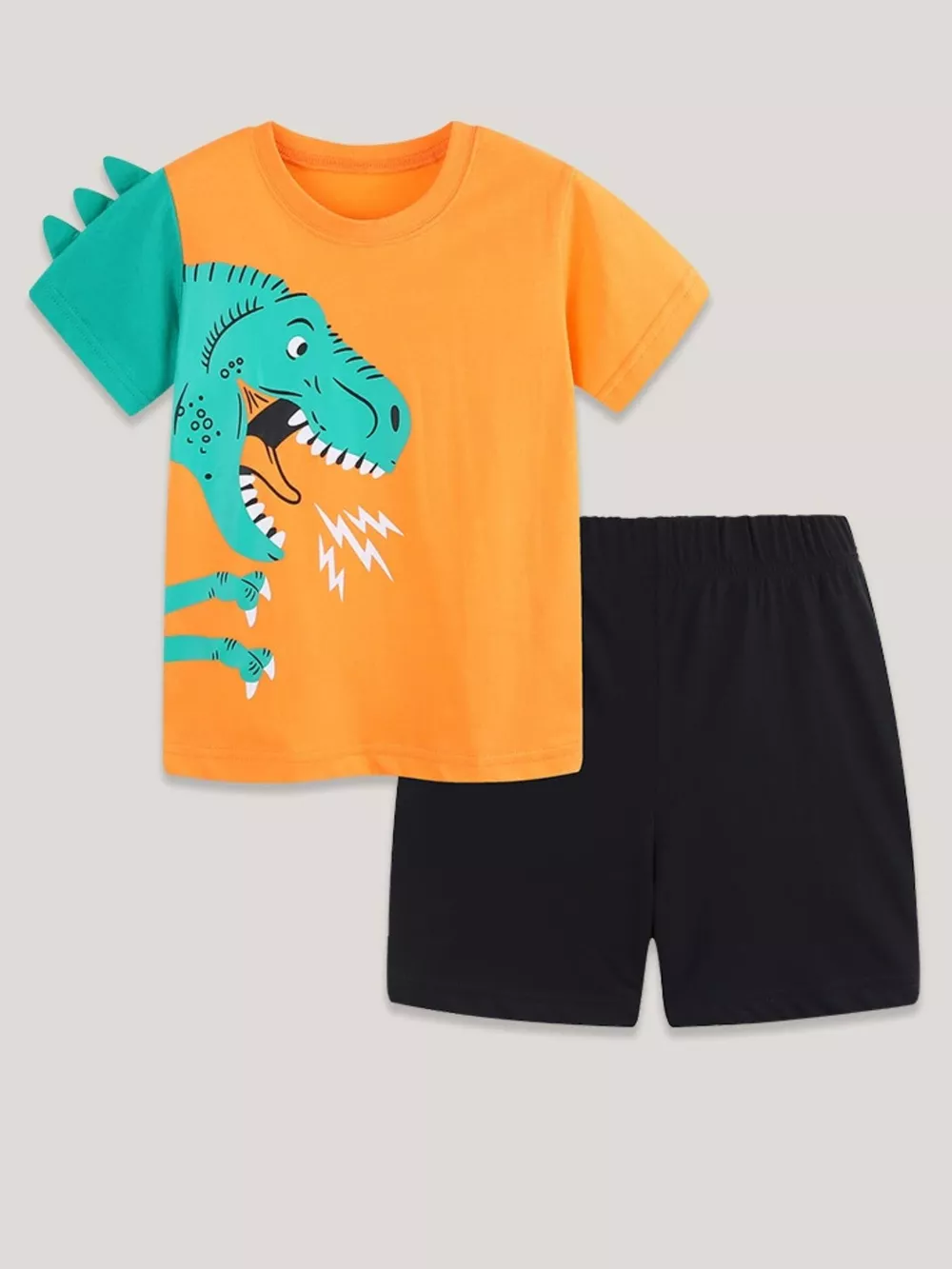 Children's Dinosaur Print Short Sleeve Tee & Shorts Set, image 2