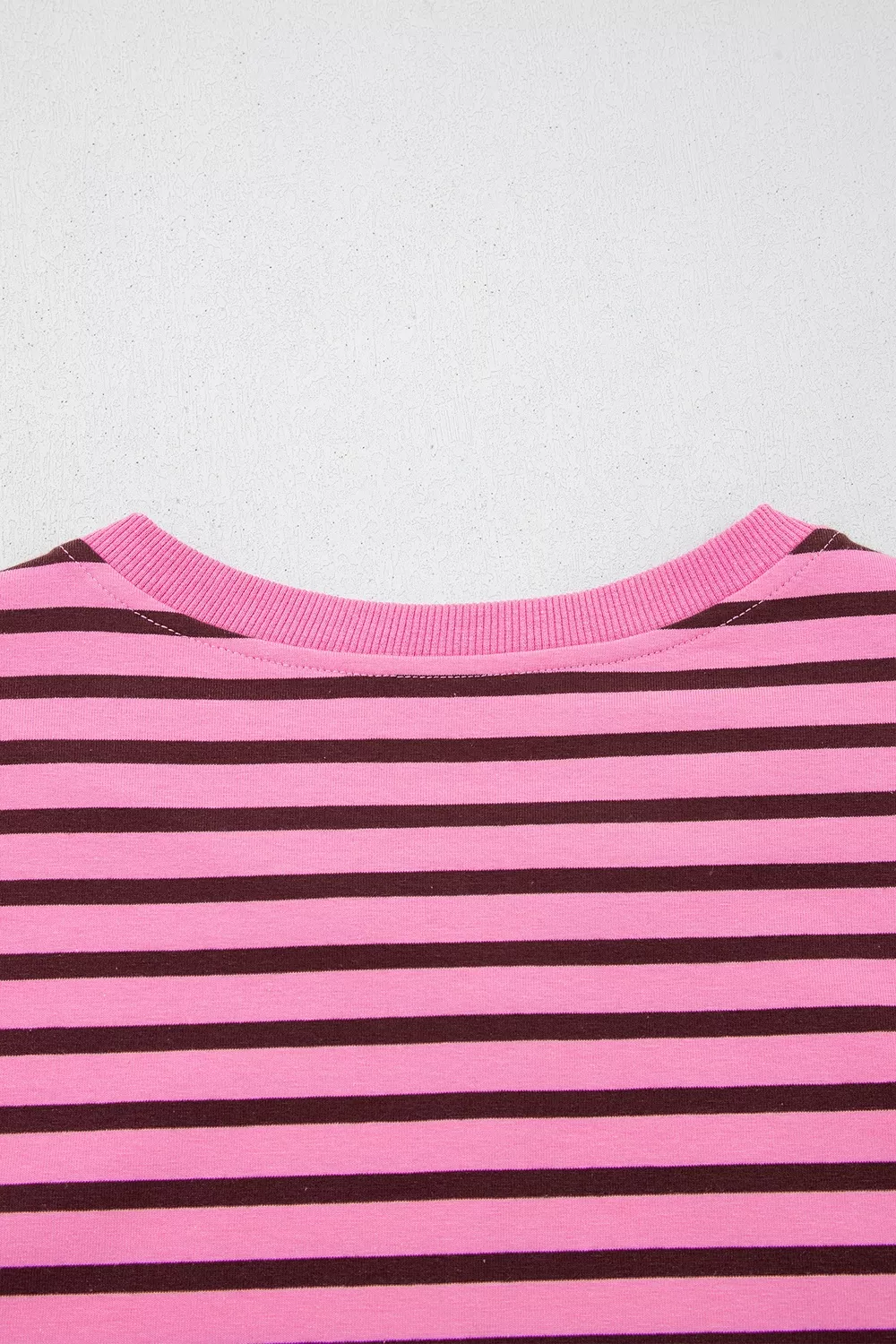 Stripe V Neck Drop Shoulder Long Sleeve Top, image 11
