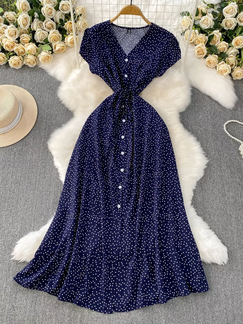 Polka Dot Button-Down Dress, image 14