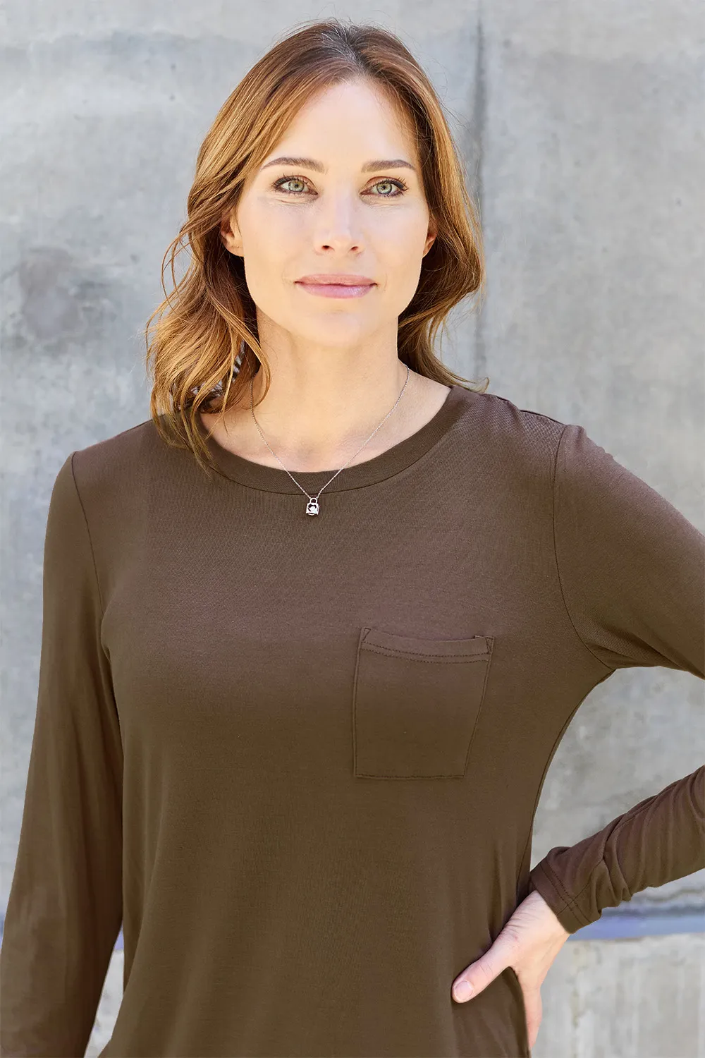 Full Size Round Neck Long Sleeve Top, image 24