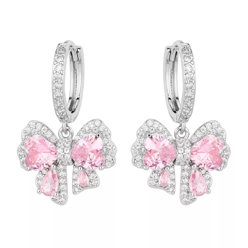 Zircon Bowknot Drop Earrings, image 4