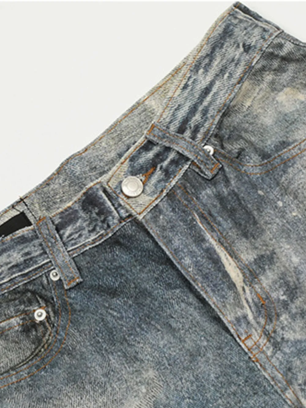 Men's Vintage Wide Leg Denim Jeans, image 4