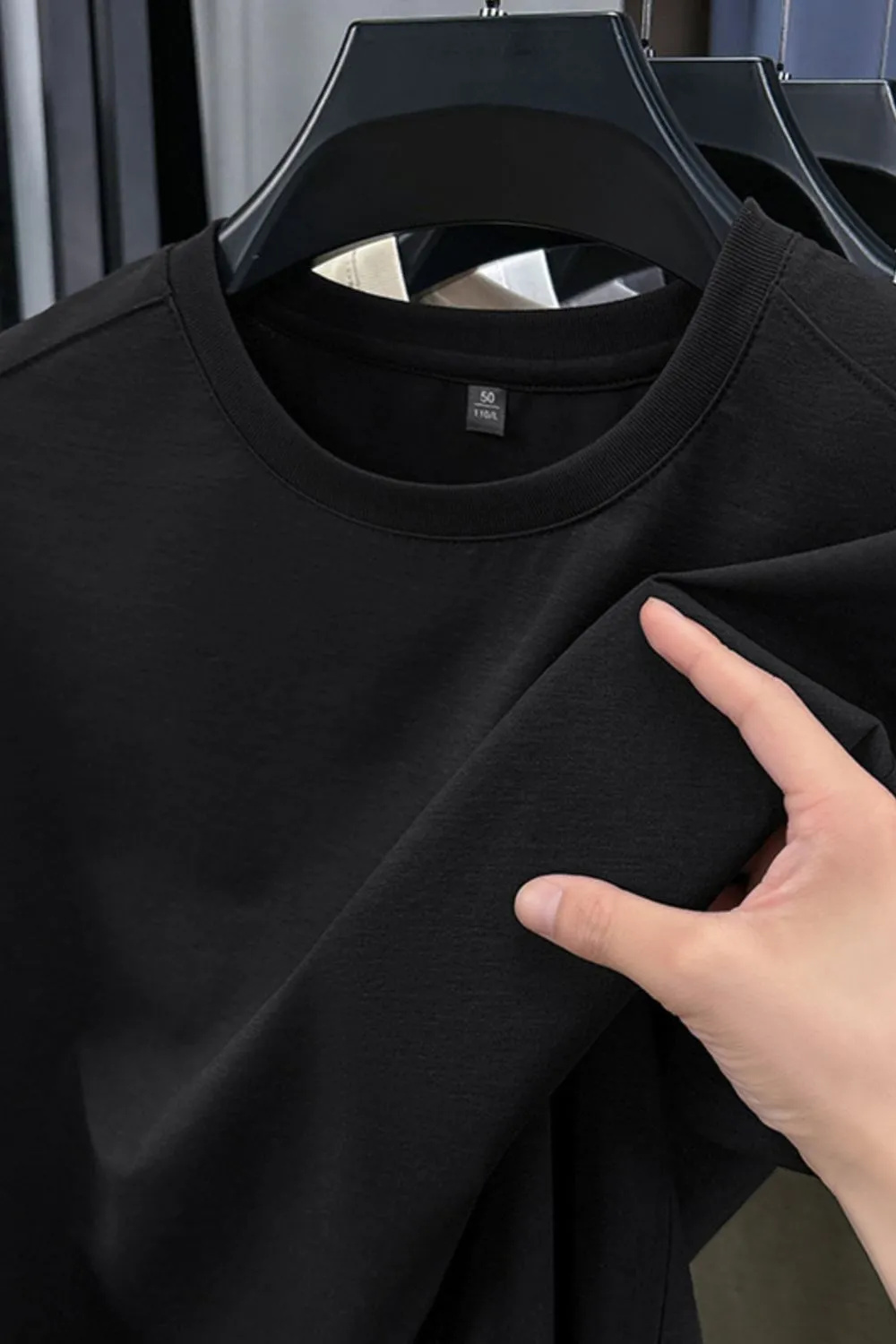 Men's Plus Size Round Neck Short Sleeve T-Shirt, image 4