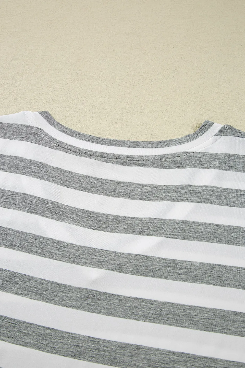 Casual Striped V-Neck Midi T-Shirt Dress, image 29