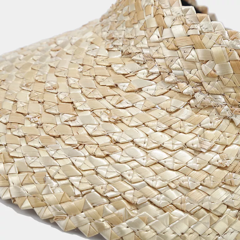 Woven Straw Sun Visor Hat, image 3
