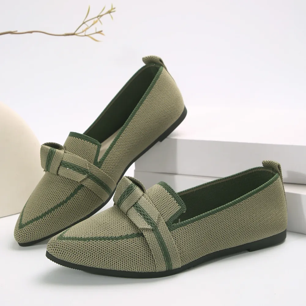 Point Toe Mesh Flat Slip-Ons, image 2