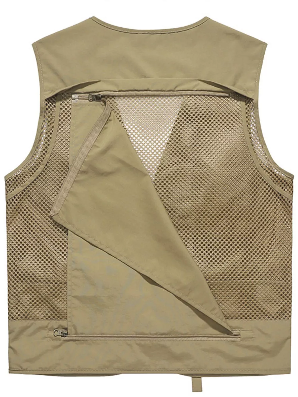 Men's Plus Size Outdoor Workwear Multi-Pocket Quick-Dry Mesh Vest, image 3