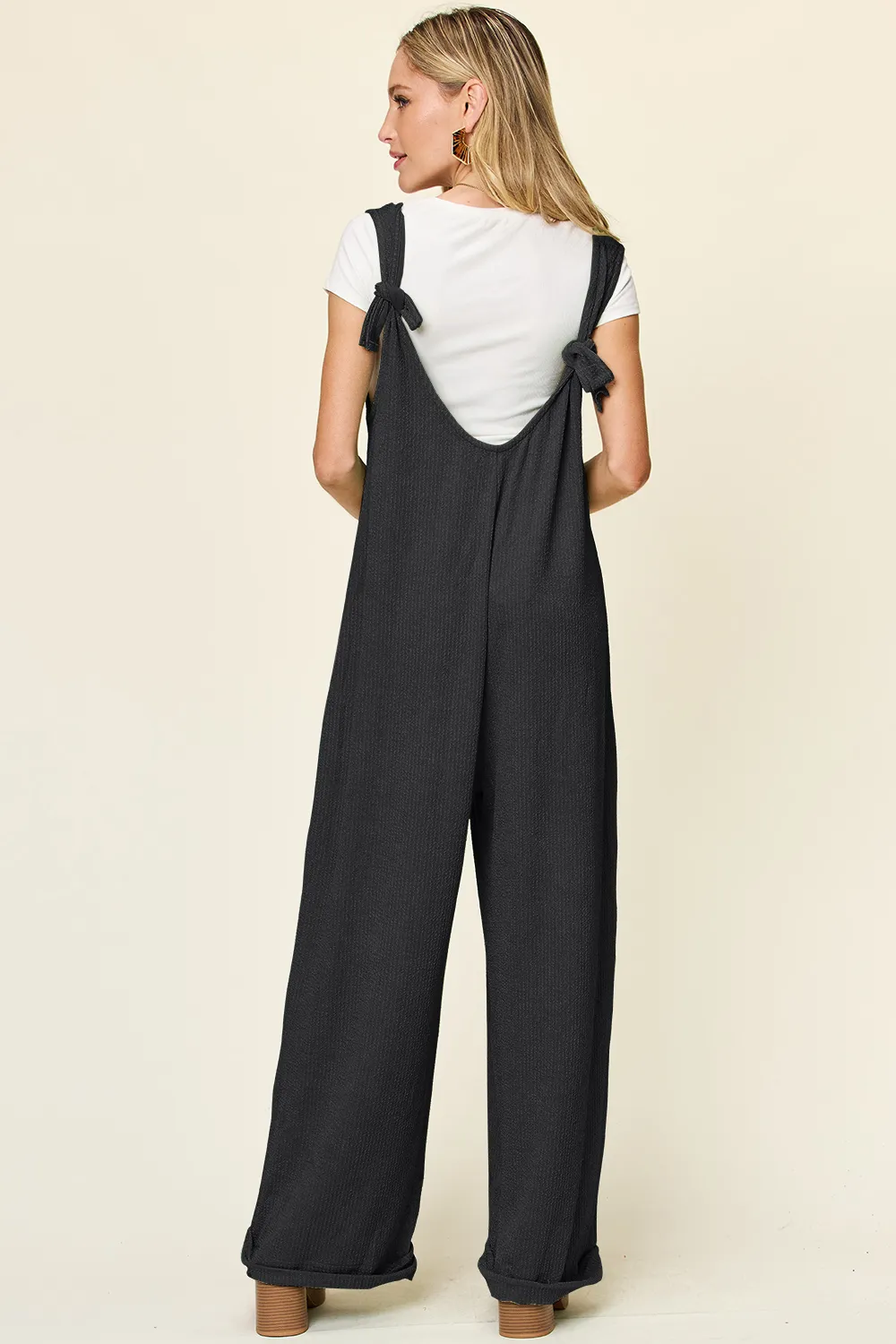 Full Size Texture Sleeveless Wide Leg Jumpsuit, image 20