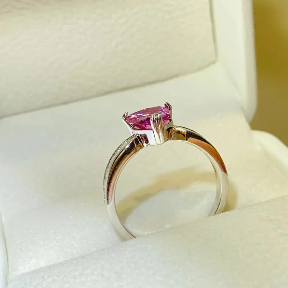 1 Carat Moissanite 925 Sterling Silver Ring, image 4