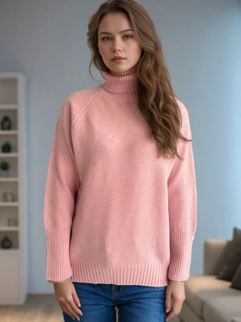 Turtleneck Raglan Sleeve Sweater, image 19