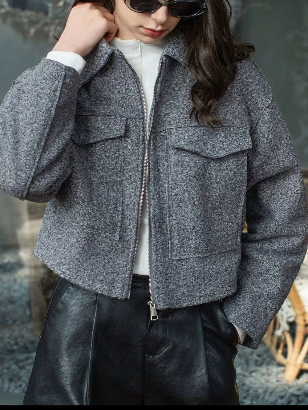 Zip Up Cropped Jacket, image 7