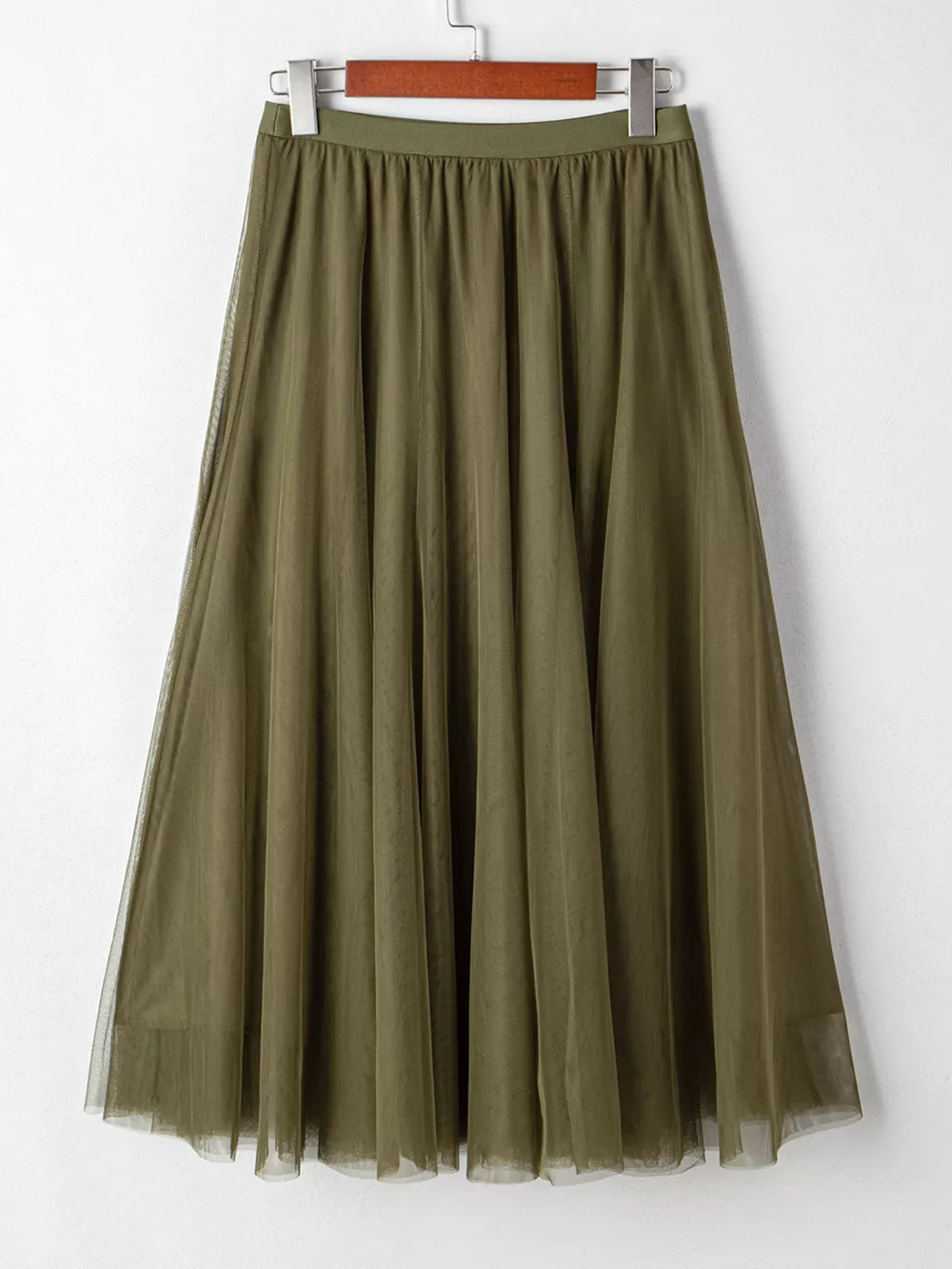 Tulle A-Line Midi Skirt, image 3