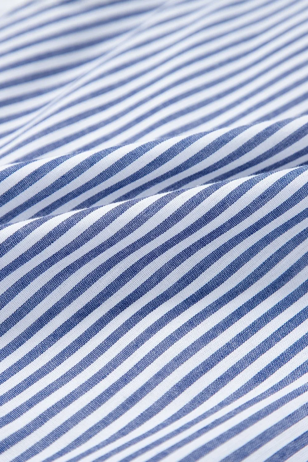 Stripe Sleeveless Notched Ric Rac Mini Dress, image 12