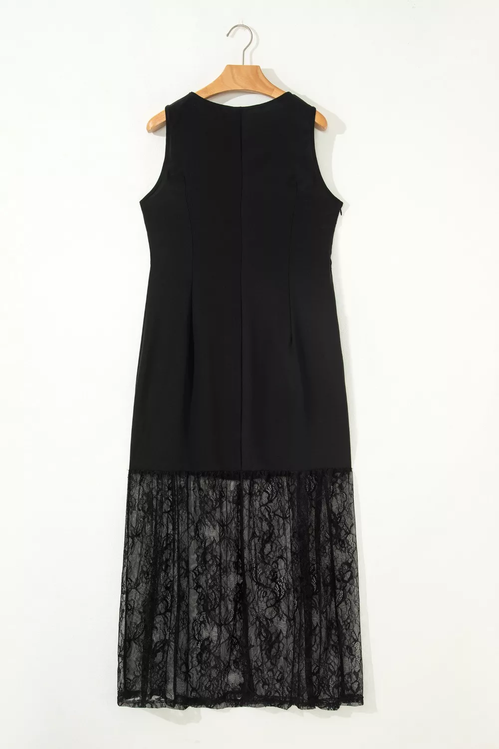 Sleeveless Sheer Floral Lace Patchwork Maxi Dress, image 6