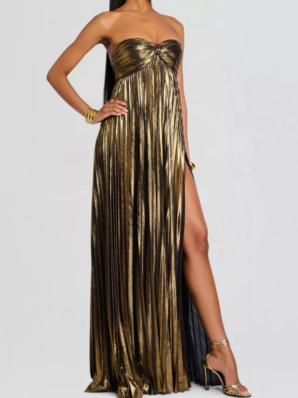 Split Sweetheart Neck Tube Maxi Dress, image 19