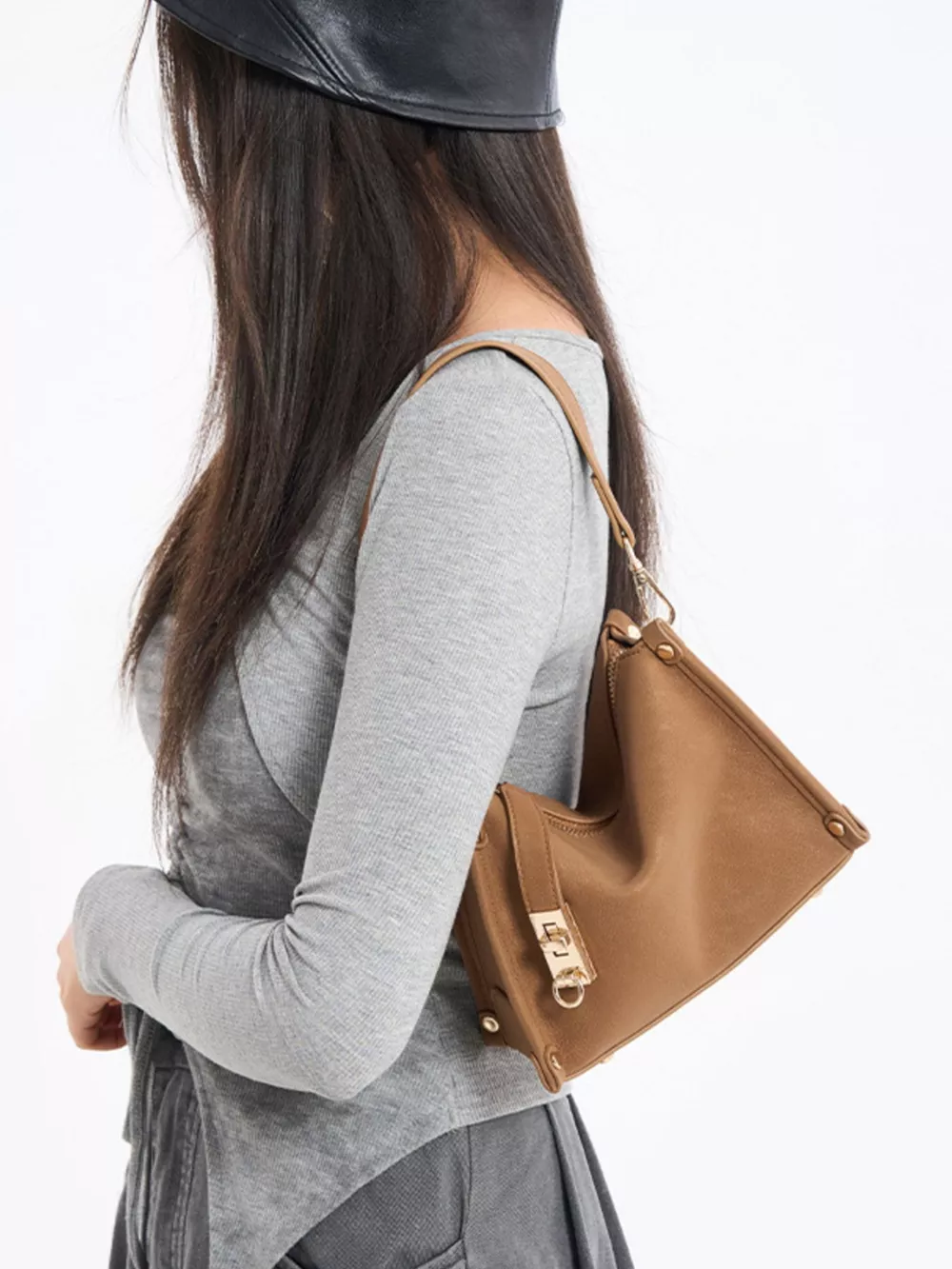 PU Leather Crossbody Bag with Adjustable Strap, image 13