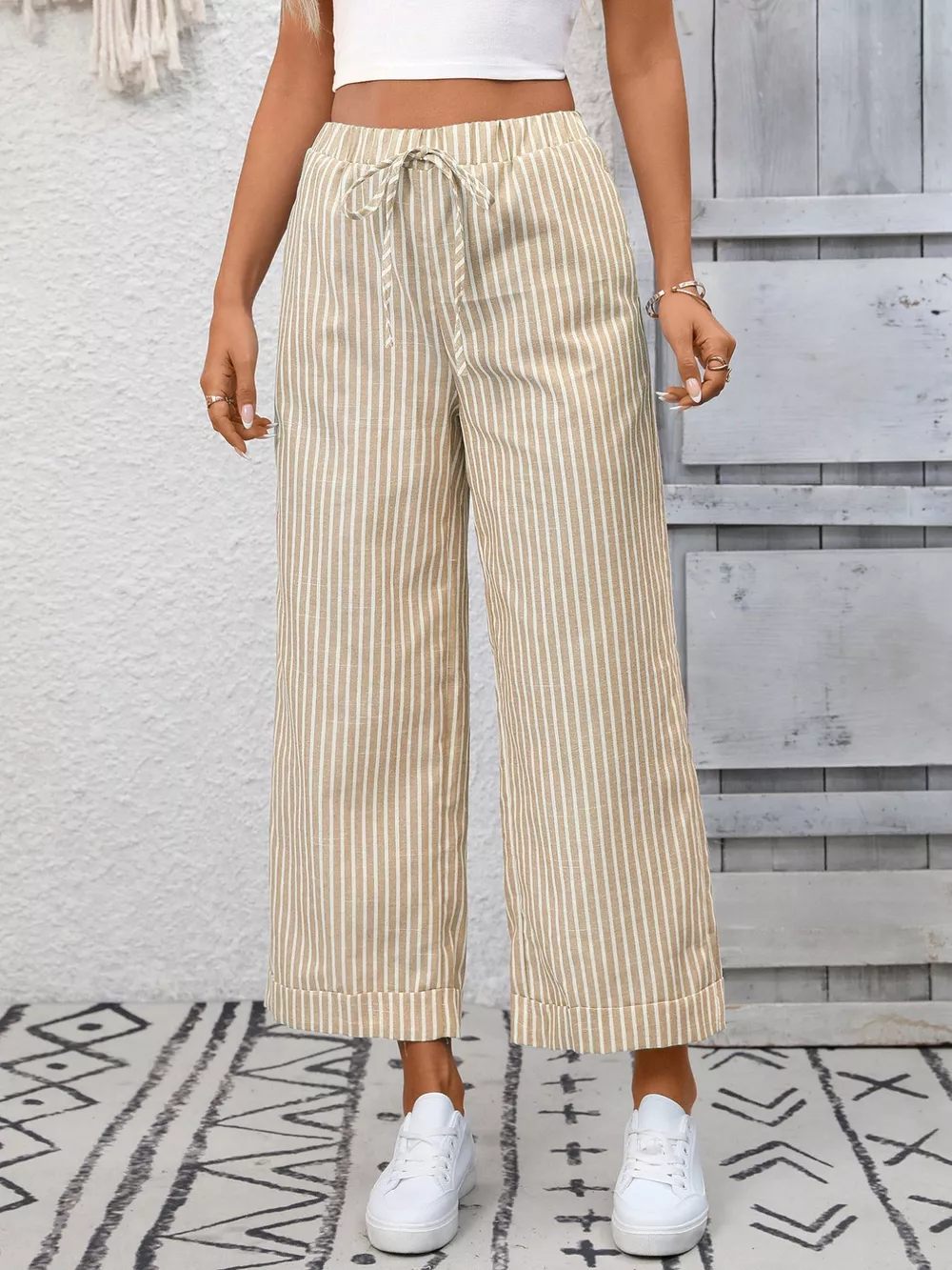 Striped Wide Leg Pants, image 13
