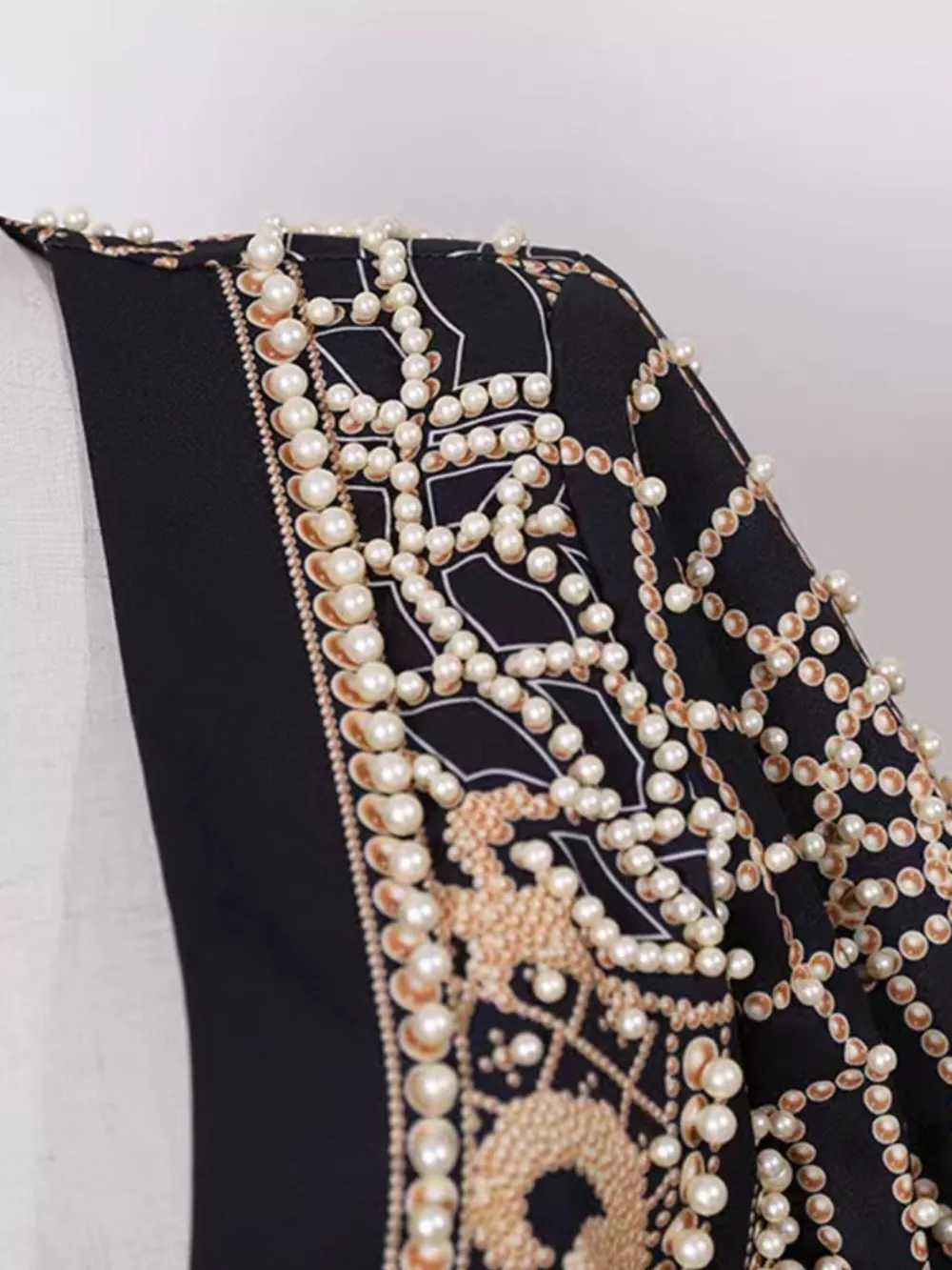 Full Size Embellished Pearl One-Button Blazer Plus Size, image 15