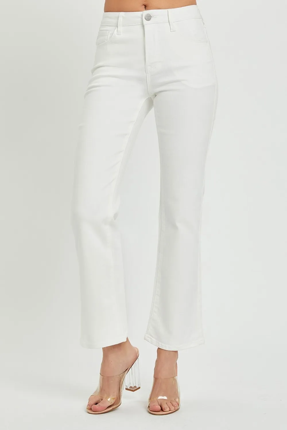 Full Size Mid Rise Jeans with Pockets, image 3