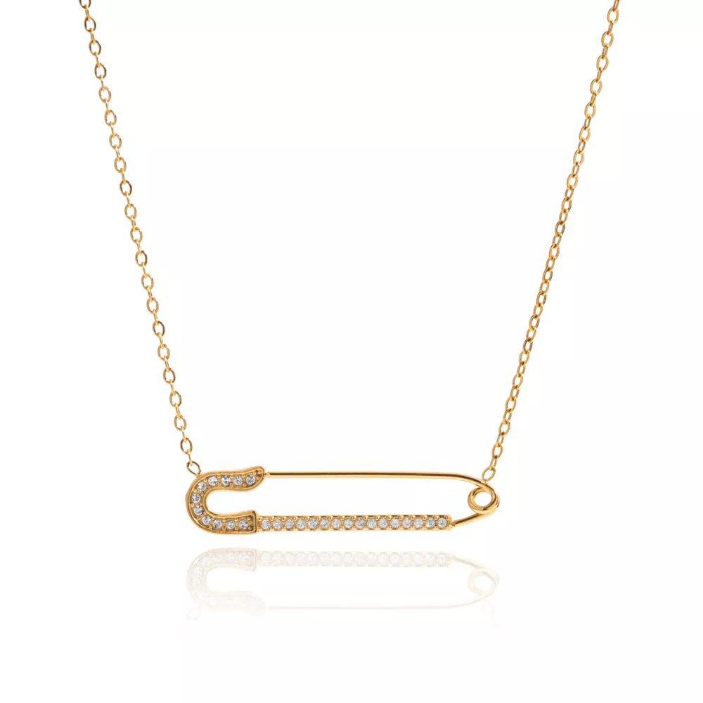 18K Gold-Plated Paperclip Necklace, image 7