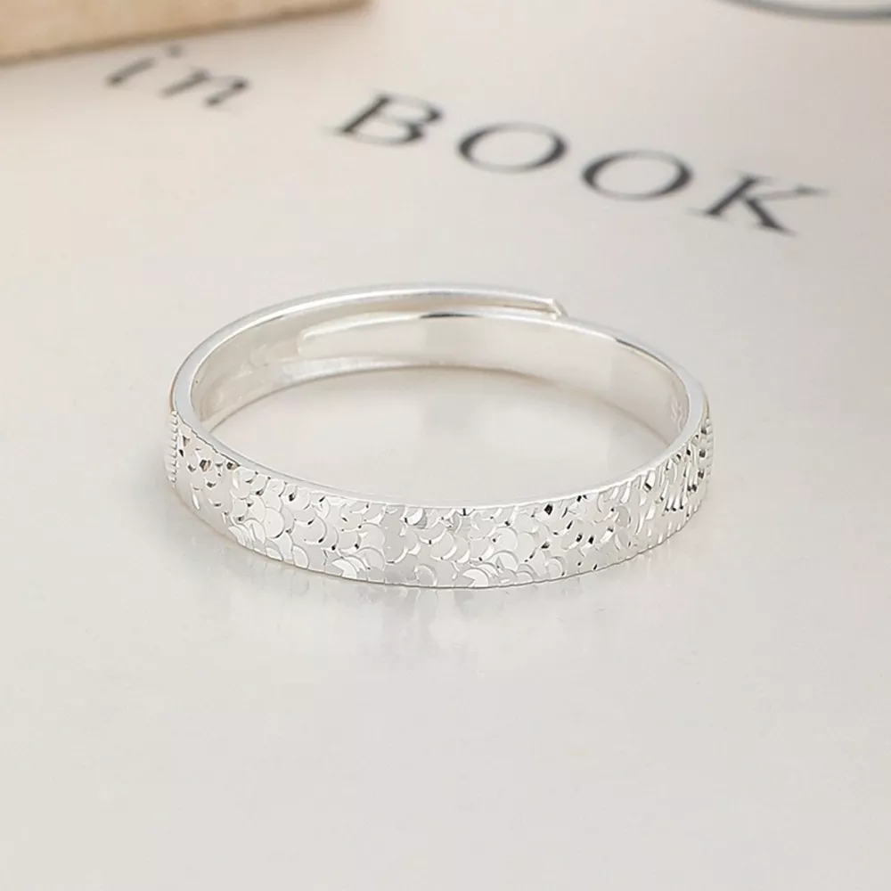 925 Sterling Silver Textured Ring, image 6