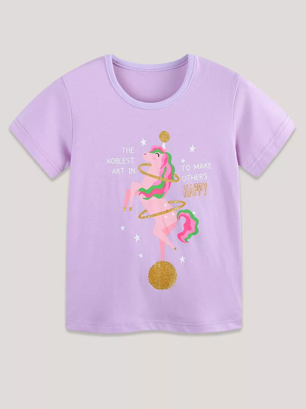 Children's Unicorn Graphic Short Sleeve T-Shirt