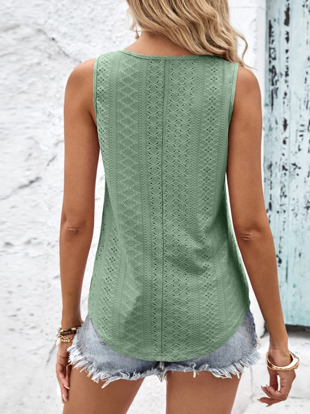 Eyelet Wide Strap Tank, image 12