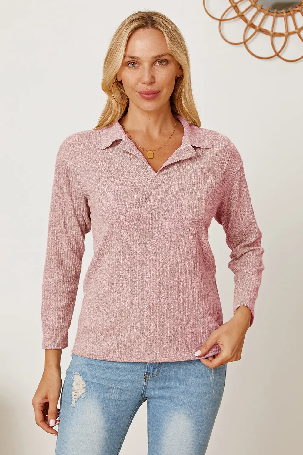 Collared Neck Dropped Shoulder T-Shirt, image 23