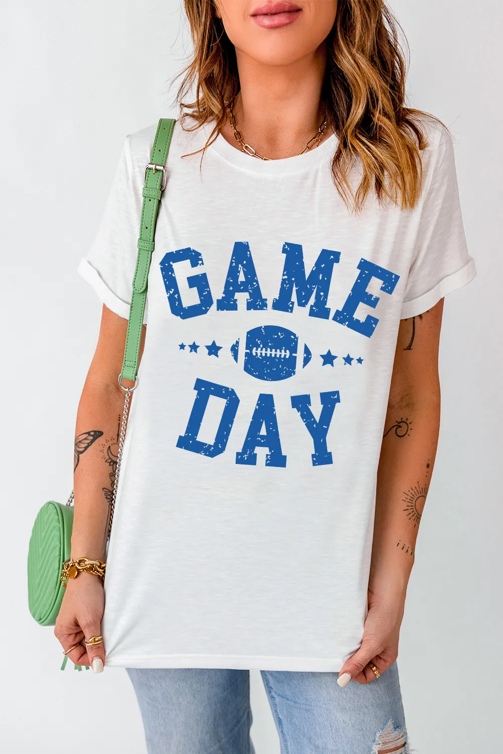 GAME DAY Round Neck Short Sleeve T-Shirt, image 4