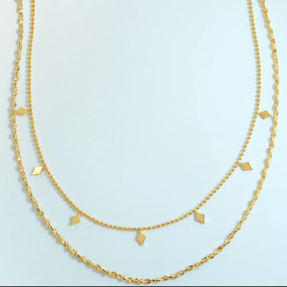 18K Gold-Plated Titanium Steel Layered Necklace, image 10