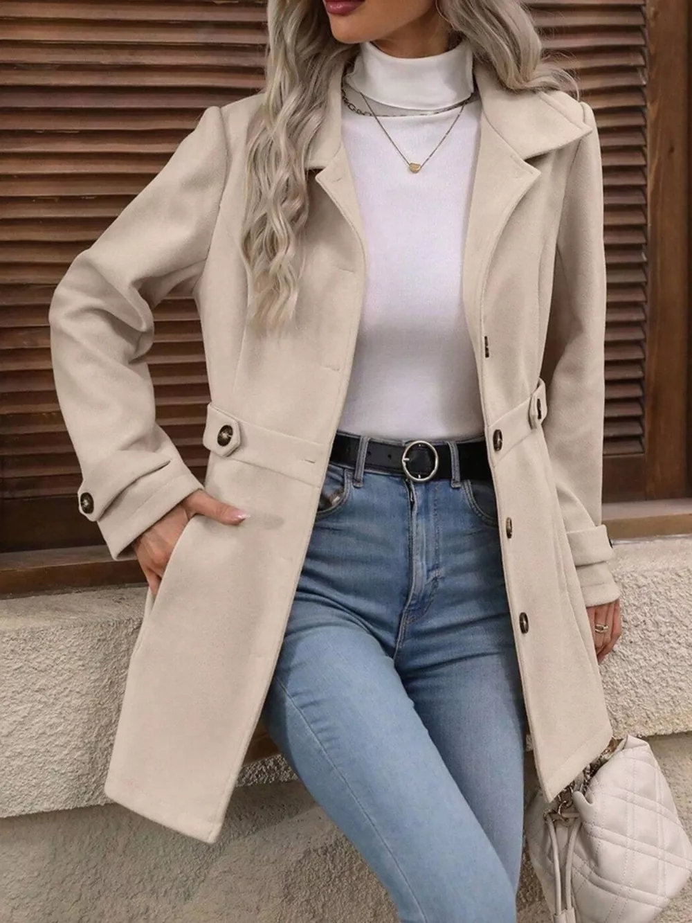 Button Up Long Sleeve Coat, image 18