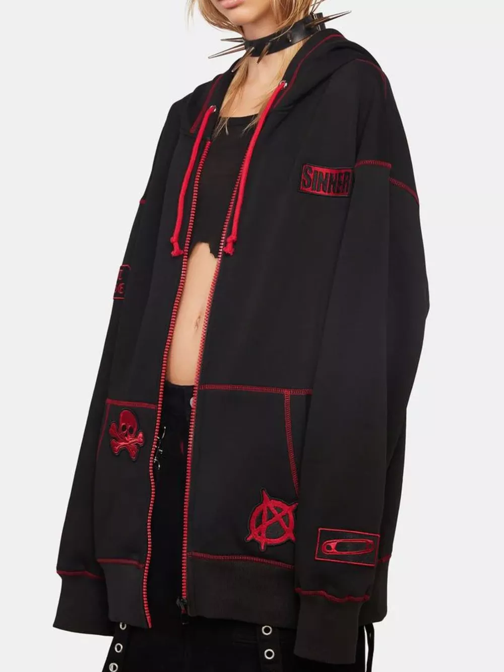 Halloween Zip-Up Drawstring Hoodie