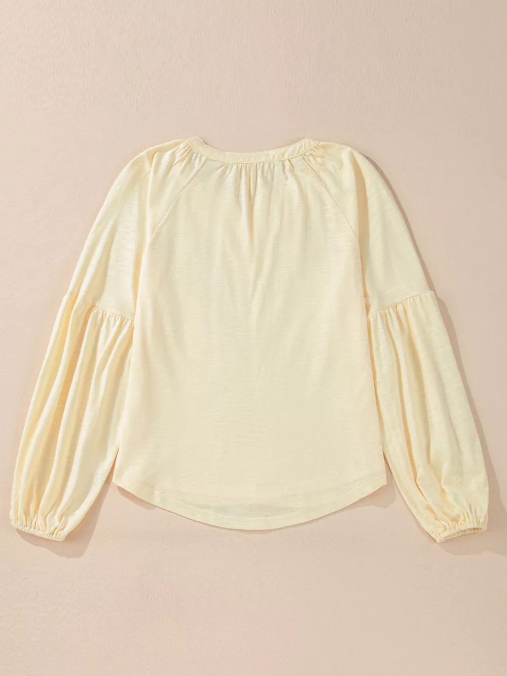 Embroidered Notched Balloon Sleeve Blouse, image 5