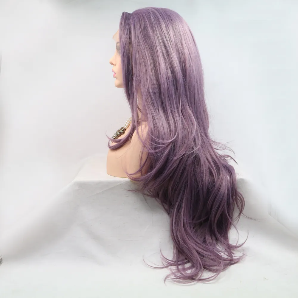 13*3" Lace Front Wigs Synthetic Long Wavy 24" 130% Density, image 3