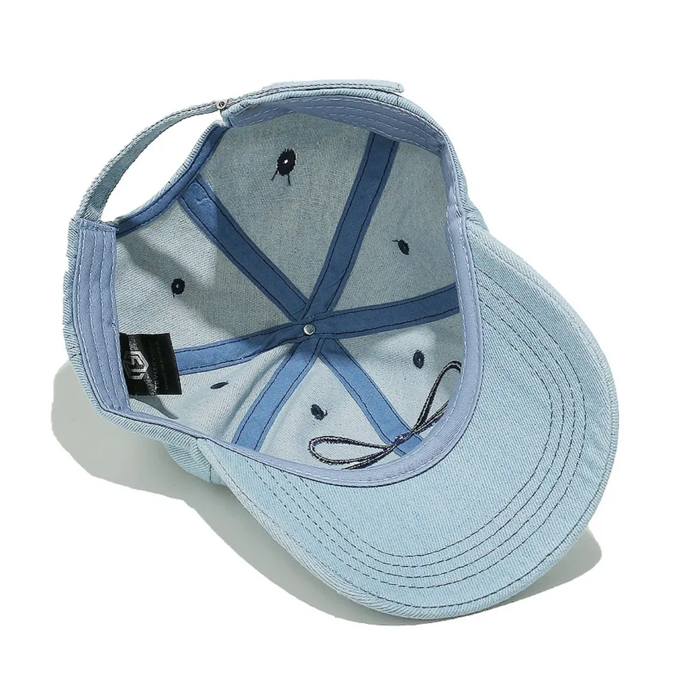Bow Embroidered Denim Baseball Cap, image 5