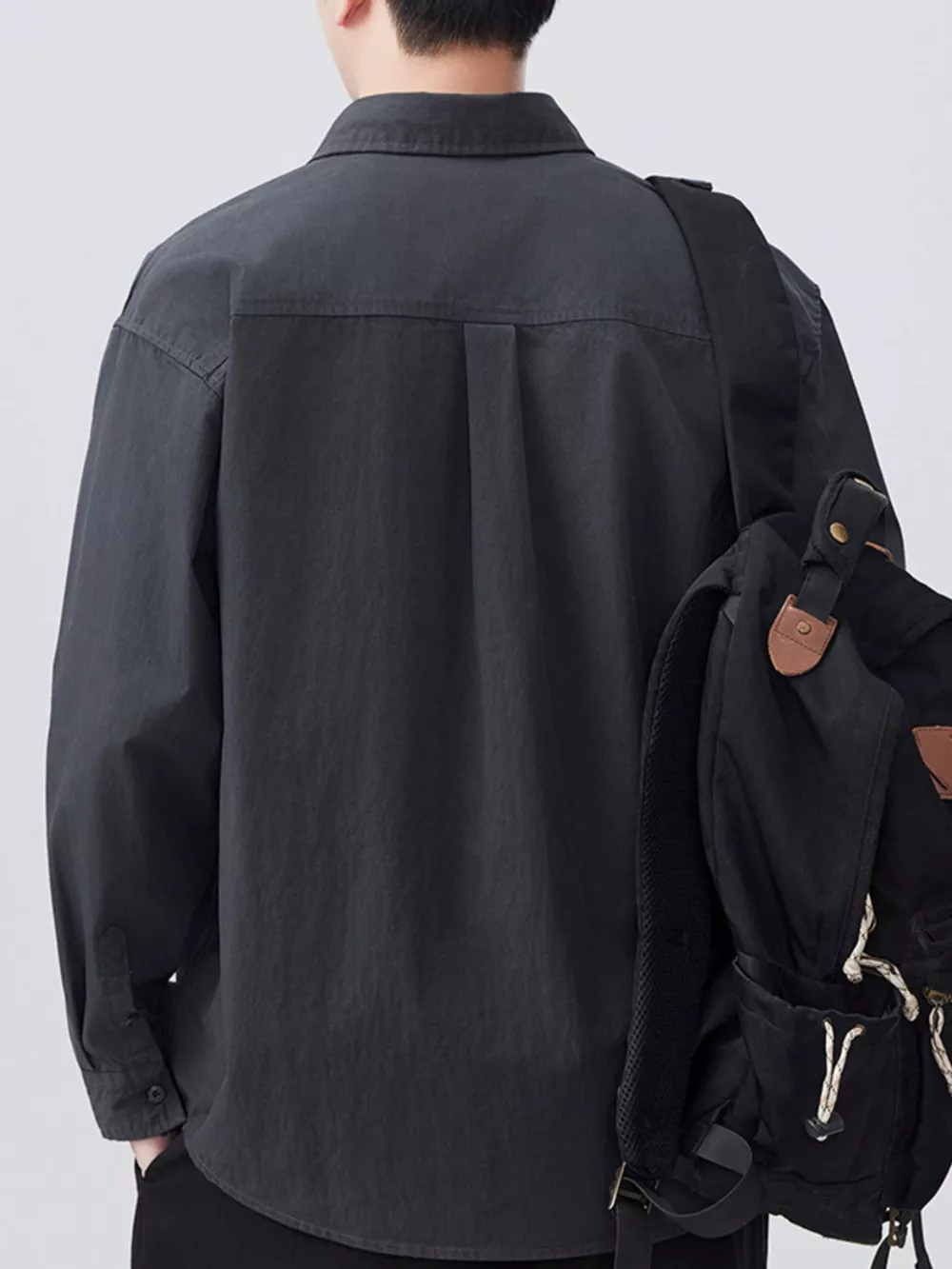 Men's Plus Size Button Up Long Sleeve Shirt, image 5