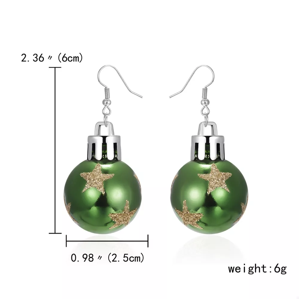 Christmas Ball Drop Earrings, image 6
