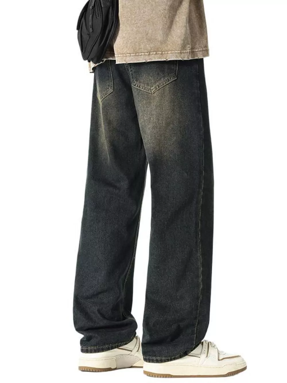 Men's Relaxed Fit Washed Jeans, image 6