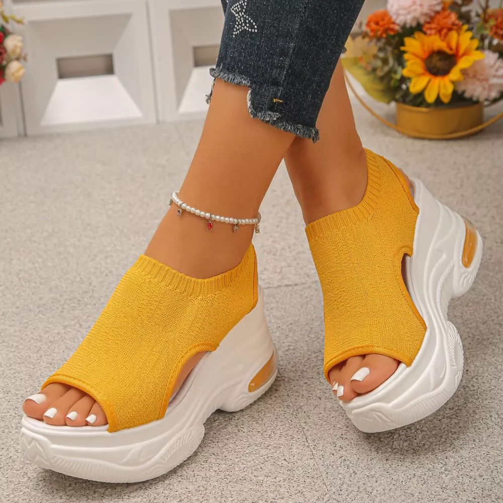 Peep Toe Platform Sandals, image 8