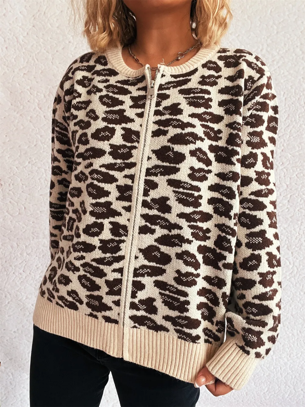 Zip Up Long Sleeve Cardigan, image 14